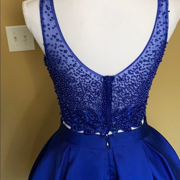Narianna- Royal Blue Homecoming/Prom 2-Piece Dress - Picture 7 of 7